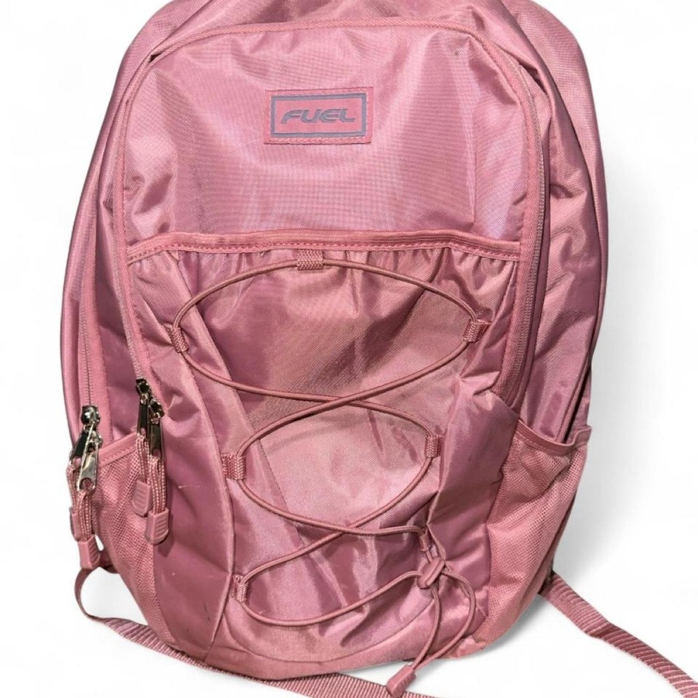 Pink Fuel backpack with lace-up front